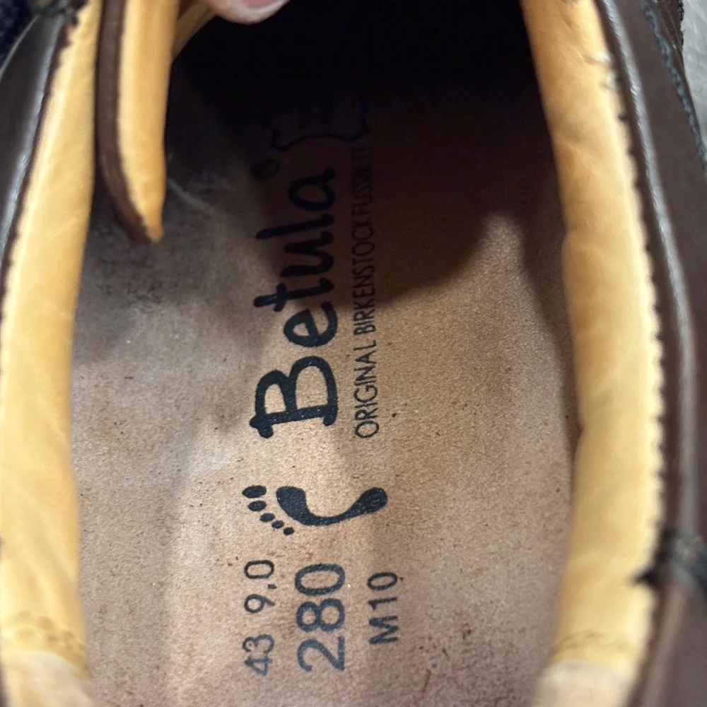 Betula by Birkenstock Mens Brown Leather Lace Up Oxford Shoes 10-10.5 Gorpcore